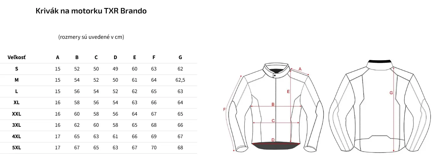TXR Krivák na motorku Brando 4XL